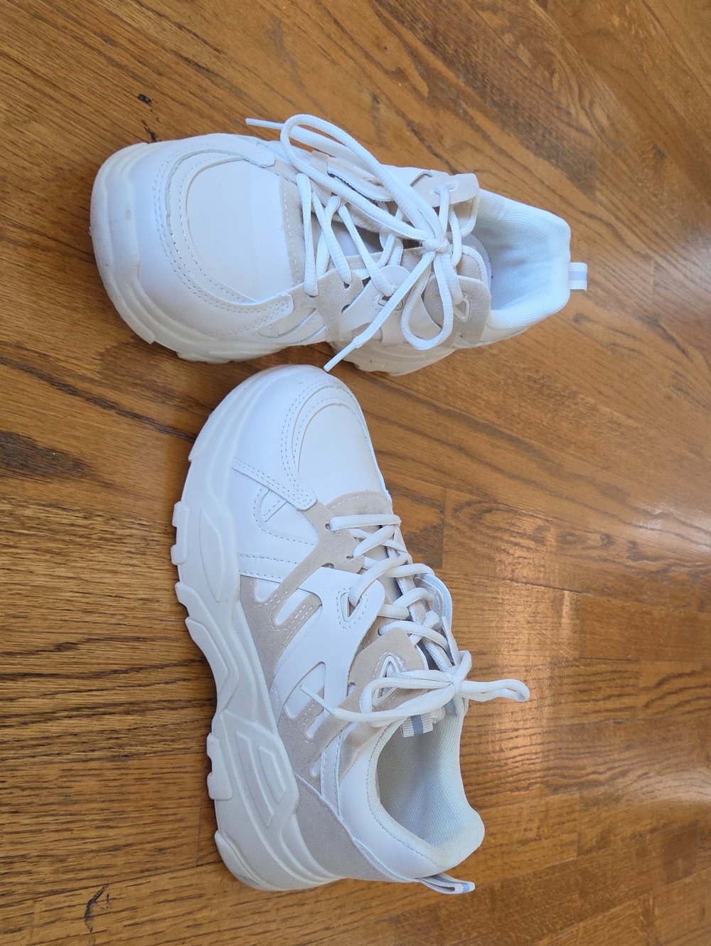 PrettyLittleThing White & Beige Chunky Sneakers - Women